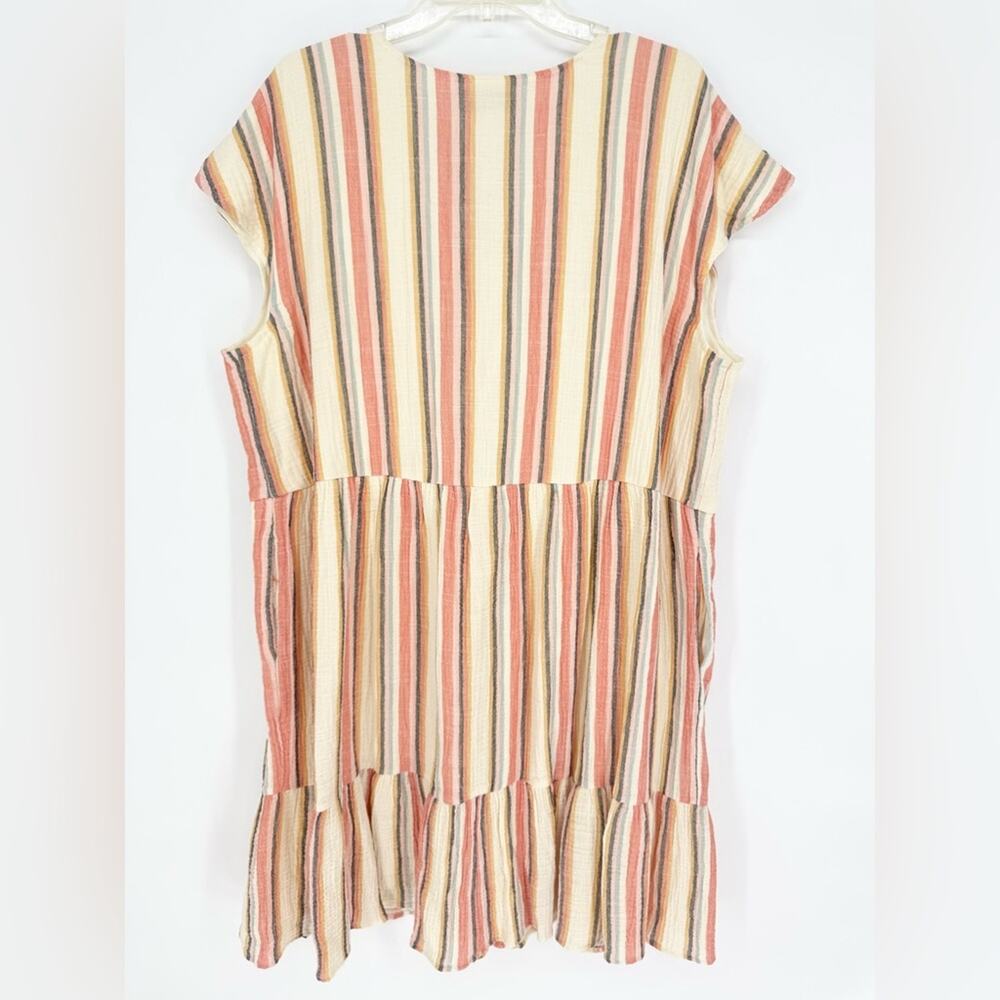 Lane Bryant Dolman-Sleeve Midi‎ Swing Dress Striped With Lace-Up Detail Size 20 - Picture 12 of 15